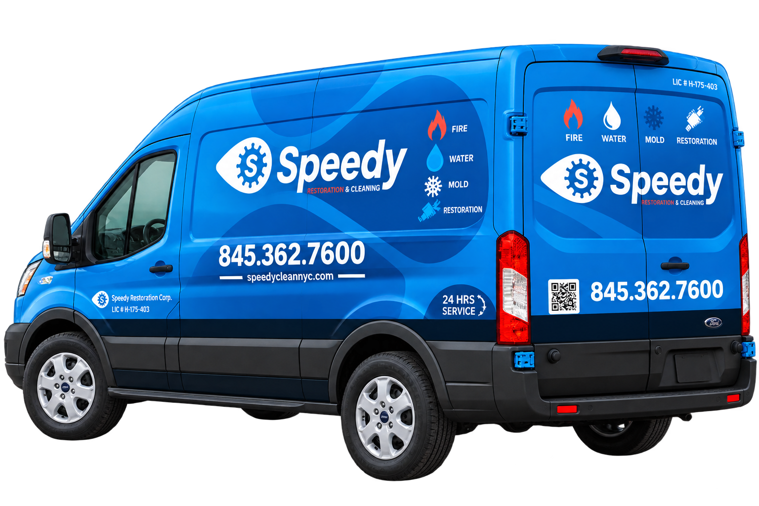 Speedy Cleaning and Restoration service van